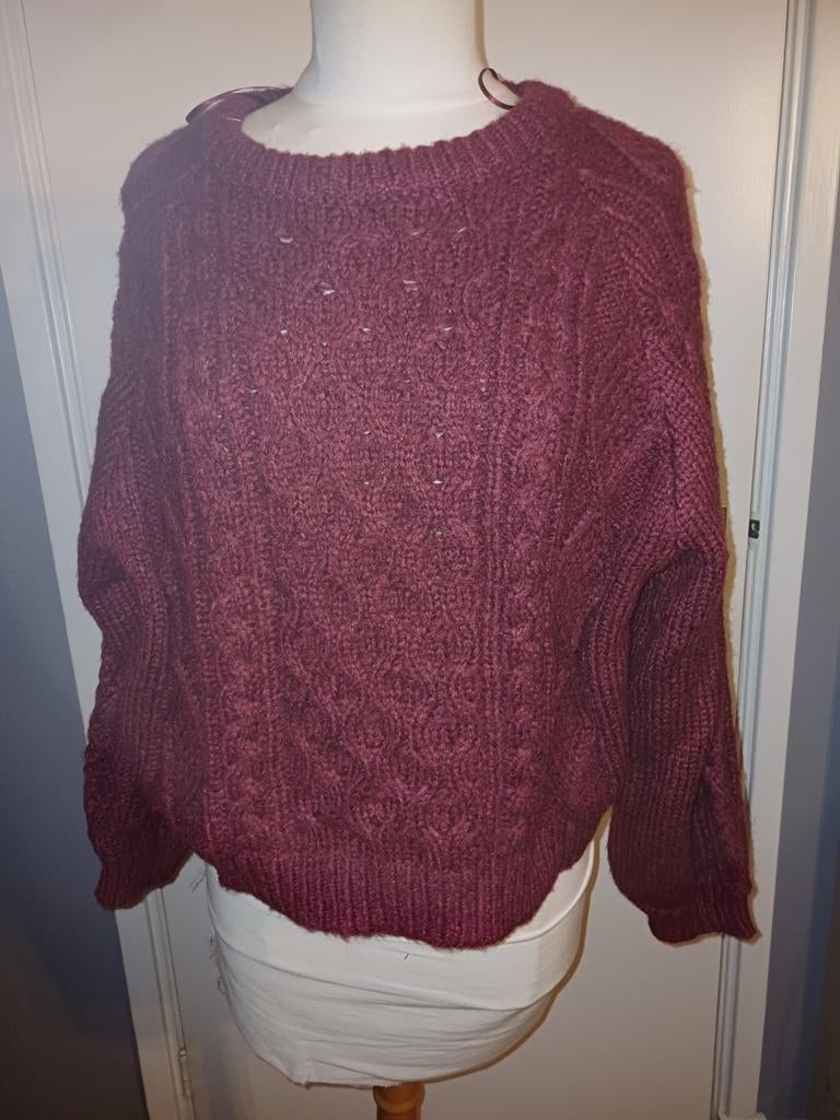 Copperose Burgundy Kabeltrui M/L, Maat 38/40 (M), Ophalen of Verzenden, Rood, Nieuw