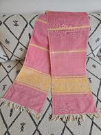 Vintage selendang Bali roze geel sjaal Indonesie Indie Boho, Ophalen of Verzenden