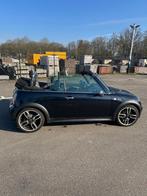 Mini 1.6 16V Cooper S Cabrio 2006 Zwart, Auto's, Voorwielaandrijving, 4 cilinders, Cabriolet, 4 stoelen