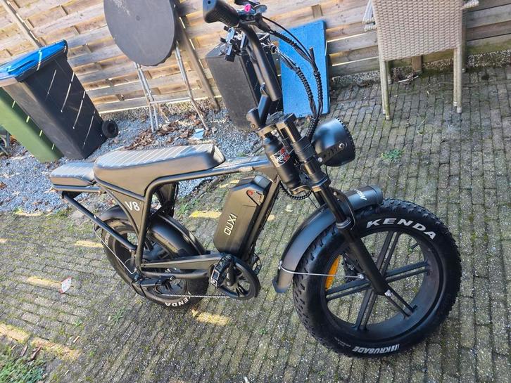 Fatbike Ouxie V8 nette staat met speciale verlichting, Fietsen en Brommers, Elektrische fietsen, Gebruikt, Overige merken, 50 km per accu of meer