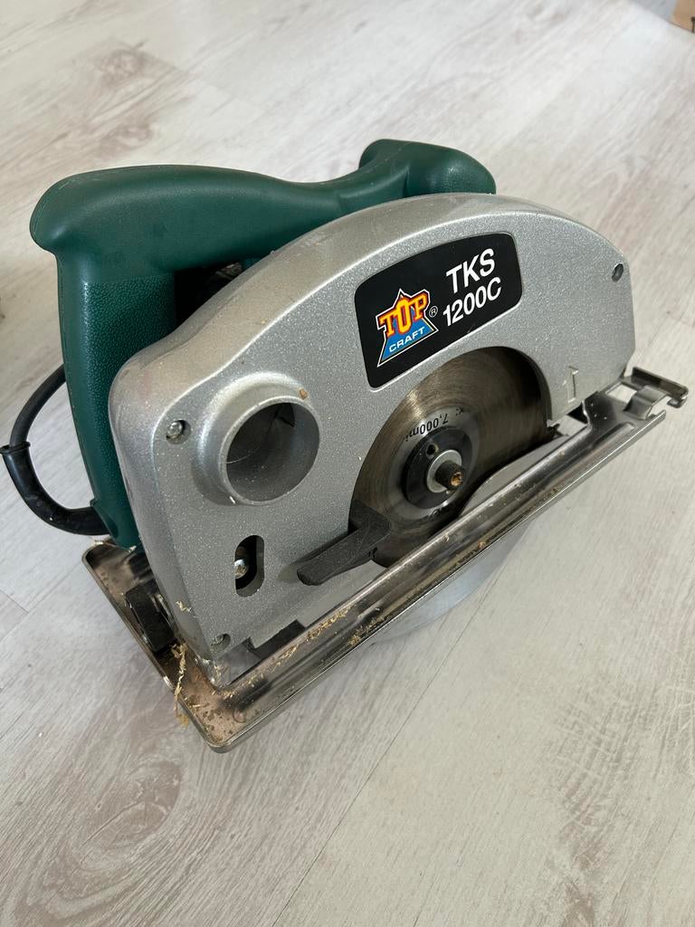 Top Craft TKS 1200C Cirkelzaag, Doe-het-zelf en Verbouw, Gereedschap | Zaagmachines, Ophalen, Cirkelzaag, 70 mm of meer, Zo goed als nieuw