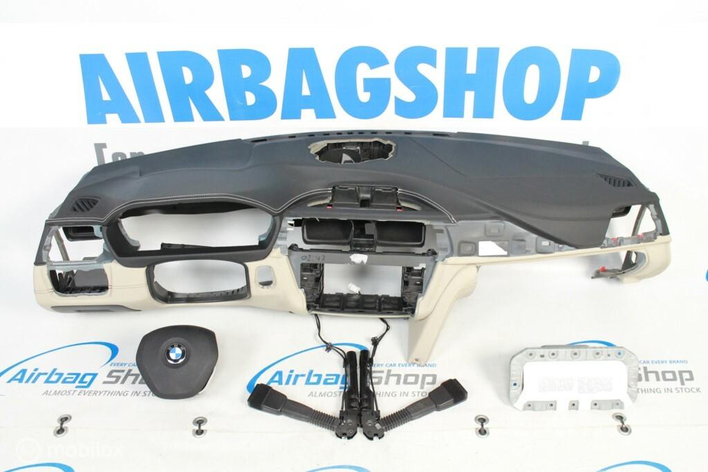 Airbag set - Dashboard zwart beige BMW 3 serie F30 F31 F34, Gebruikt, Ophalen of Verzenden