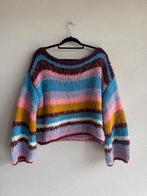 Loavies Y2K kleurrijke grof gebreide trui, Loavies, Blauw, Maat 42/44 (L), Ophalen of Verzenden