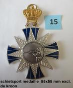 schietsport, hele mooie ster medaille met kroon (15), Ophalen of Verzenden, Overige materialen, Nederland