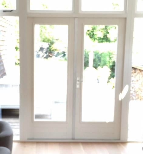 Dubbel openslaande tuindeuren incl hang- & sluitwerk, Doe-het-zelf en Verbouw, Deuren en Horren, Ophalen, Gebruikt, 120 cm of meer