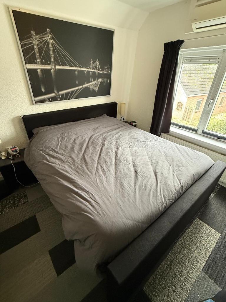 Elektrisch bed ombouw/box, Ophalen, Zwart, Tweepersoons, 200 cm