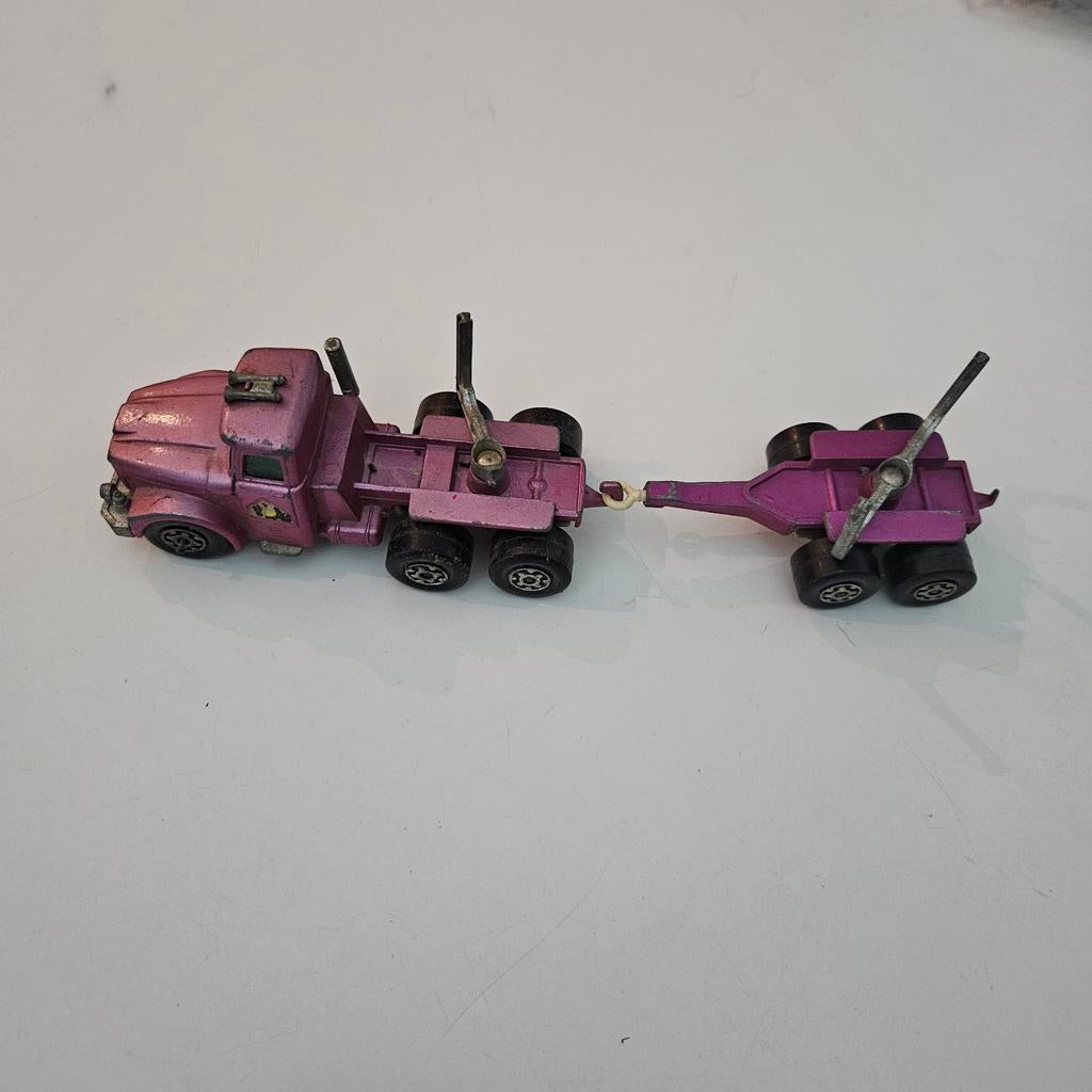 Matchbox Truck met Trailer, Overige merken, Gebruikt, 1:50 of kleiner, Ophalen of Verzenden