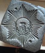 Nederlandse oude metalen Stempel groot embleem Van Heutsz, Ophalen of Verzenden, Landmacht, Nederland, Embleem of Badge
