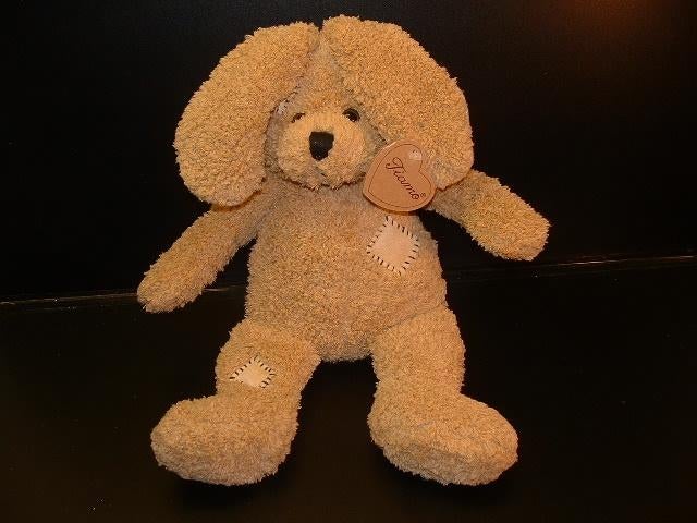 TIAMO KONIJN BADSTOF BRUIN MET PATCHWORK , NIEUW CA 32, Ophalen of Verzenden, Nieuw, Overige typen