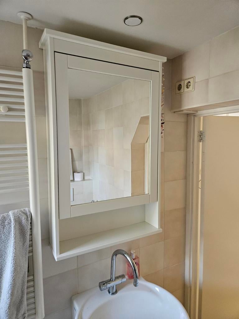 Witte spiegelkast voor badkamer, Huis en Inrichting, Ophalen, Spiegelkast, 50 tot 100 cm, Minder dan 25 cm
