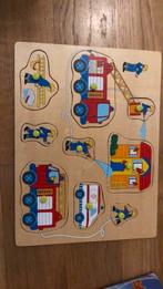 Houten puzzel, Ophalen of Verzenden, Minder dan 10 stukjes, Zo goed als nieuw, 6 maanden tot 2 jaar