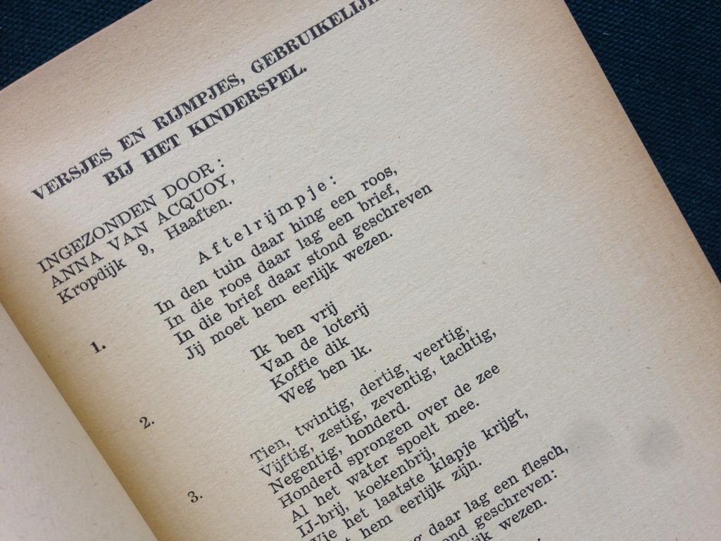 Kinderspel en Kinderlust volkspoezië J. van Mourik 1931, Ophalen of Verzenden
