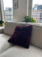 Burgundy kussen met textuur, Ophalen of Verzenden, Gebruikt, Rood, Vierkant