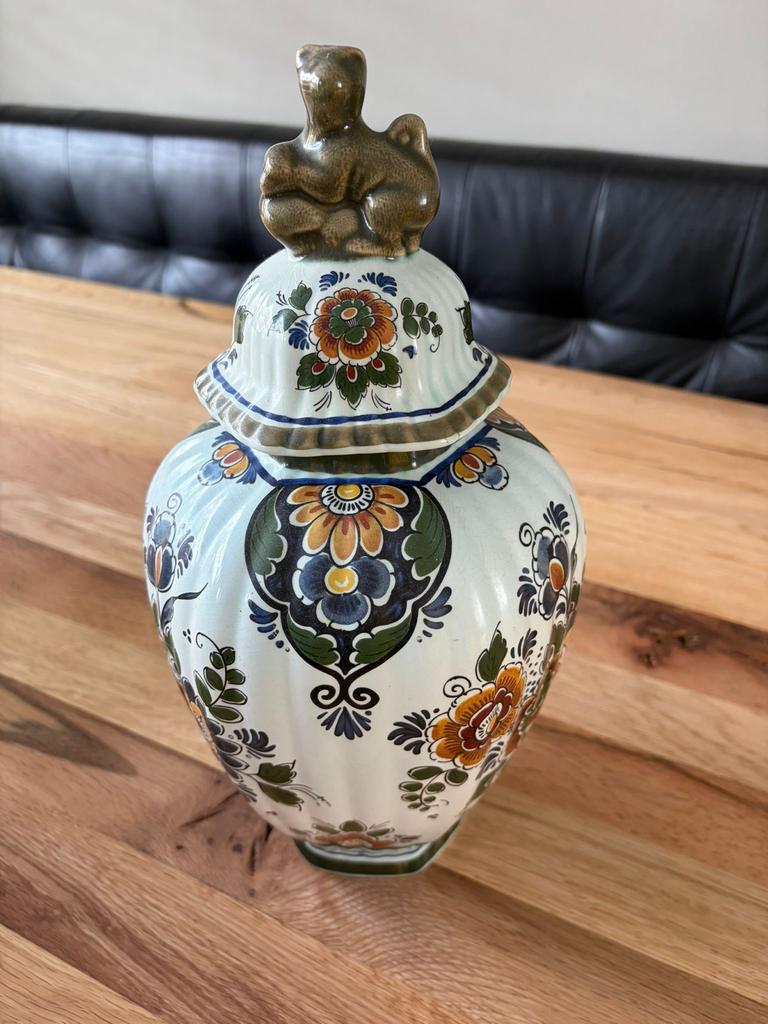Delfts Polychroom Holland Handwerk Vaas en Pot, Ophalen