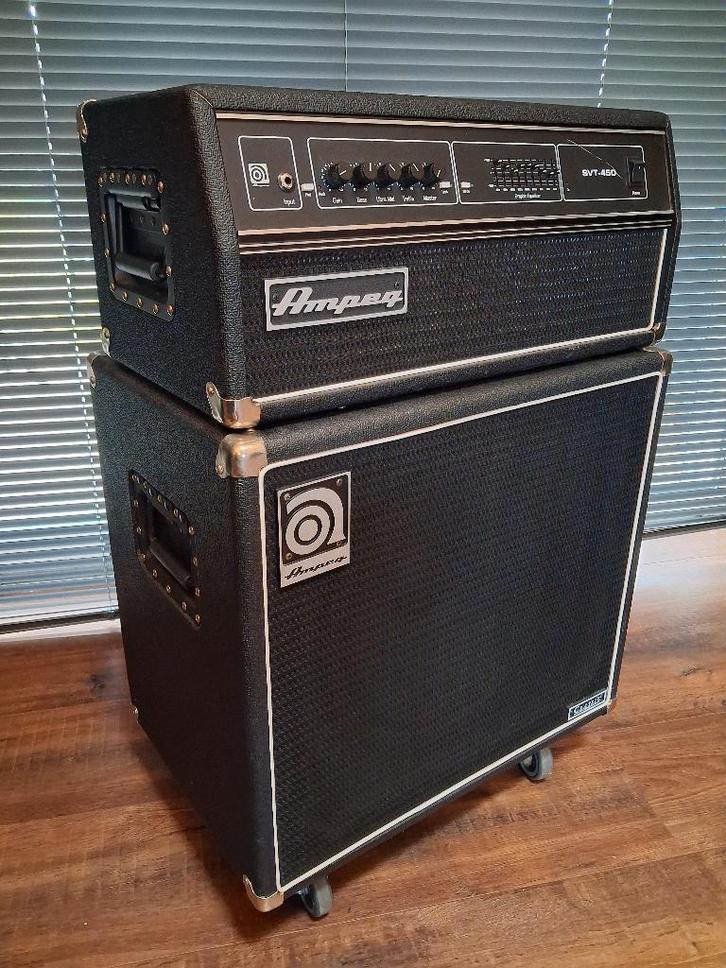Ampeg 450 H + 15inch Ampeg speakerkast, Muziek en Instrumenten, Versterkers | Bas en Gitaar, Gebruikt, 100 watt of meer, Ophalen