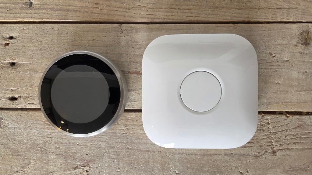 Google Nest Learning Thermostat V3 – Zilver, Doe-het-zelf en Verbouw, Thermostaten, Ophalen of Verzenden, Slimme thermostaat, Gebruikt