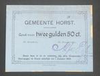 Nederland - Noodgeld - Horst, 2½ gulden 1915 - AU beschadigd, Postzegels en Munten, Bankbiljetten | Nederland, Ophalen of Verzenden