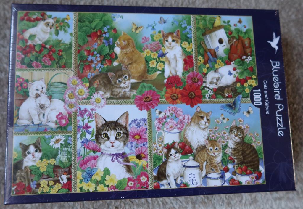 Legpuzzel Bluebird – 1000 stukjes – Cats and Kittens - Nieuw, Ophalen of Verzenden, 500 t/m 1500 stukjes, Nieuw, Legpuzzel