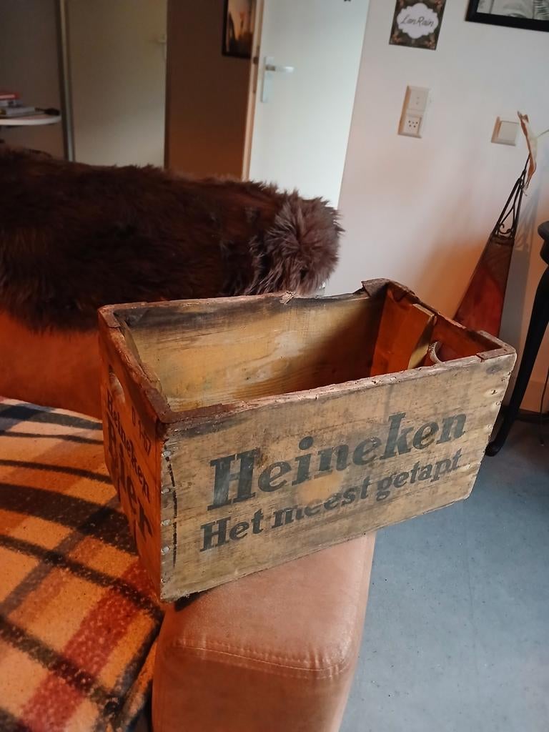 Houten Heineken krat, Ophalen of Verzenden