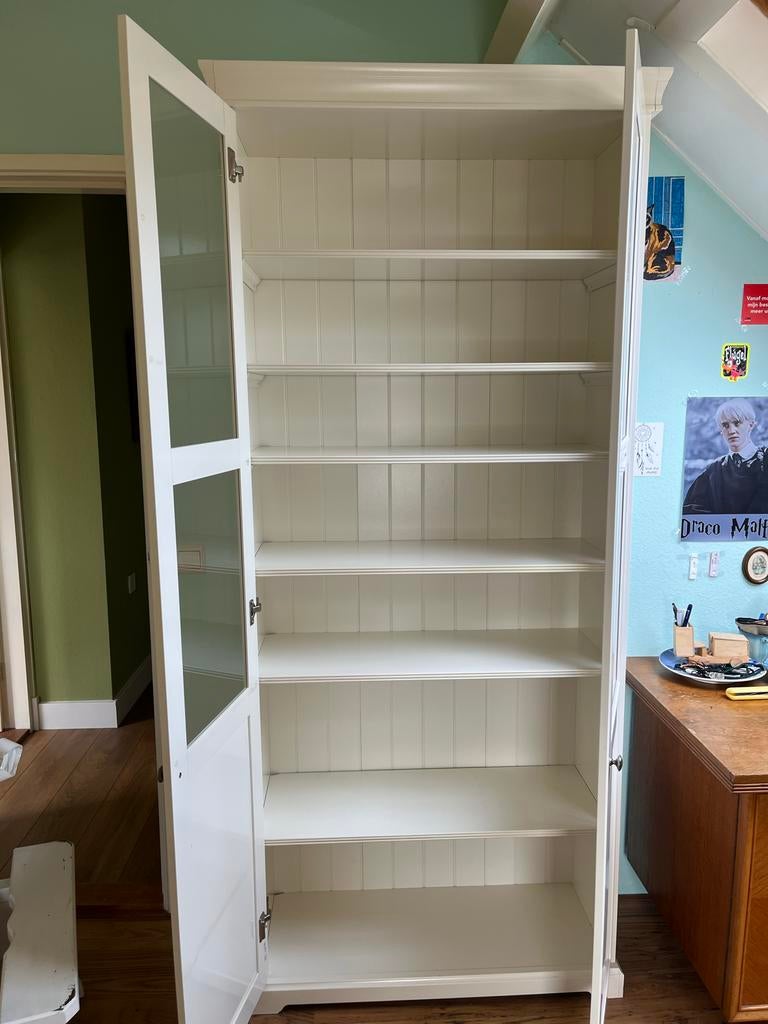 Ikea Liatorp boekenkast met glazen deuren, Huis en Inrichting, Ophalen, Gebruikt, 200 cm of meer, 50 tot 100 cm