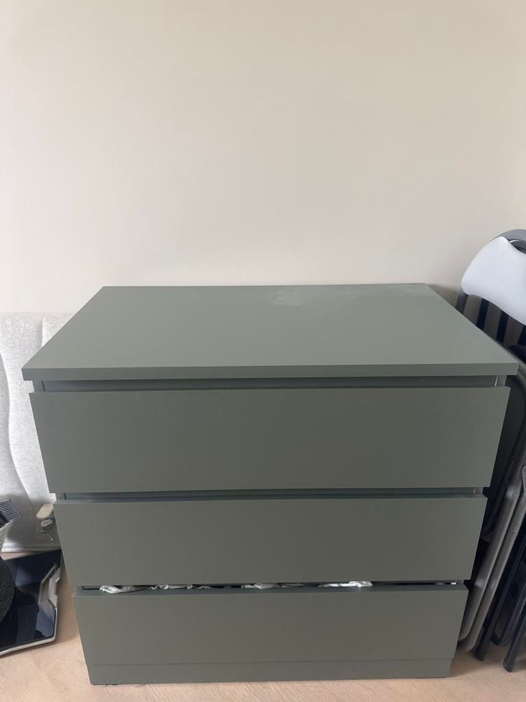 Malm IKEA ladekast met drie lades, Huis en Inrichting, Kasten | Ladekasten, Ophalen, 50 tot 100 cm, Zo goed als nieuw, 3 of 4 laden