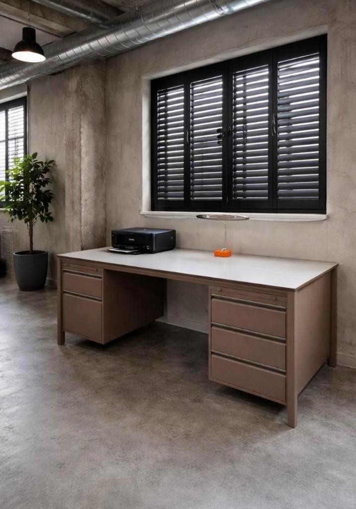 AHREND design bureau industrieel, Huis en Inrichting, Bureaus, Ophalen, Zo goed als nieuw