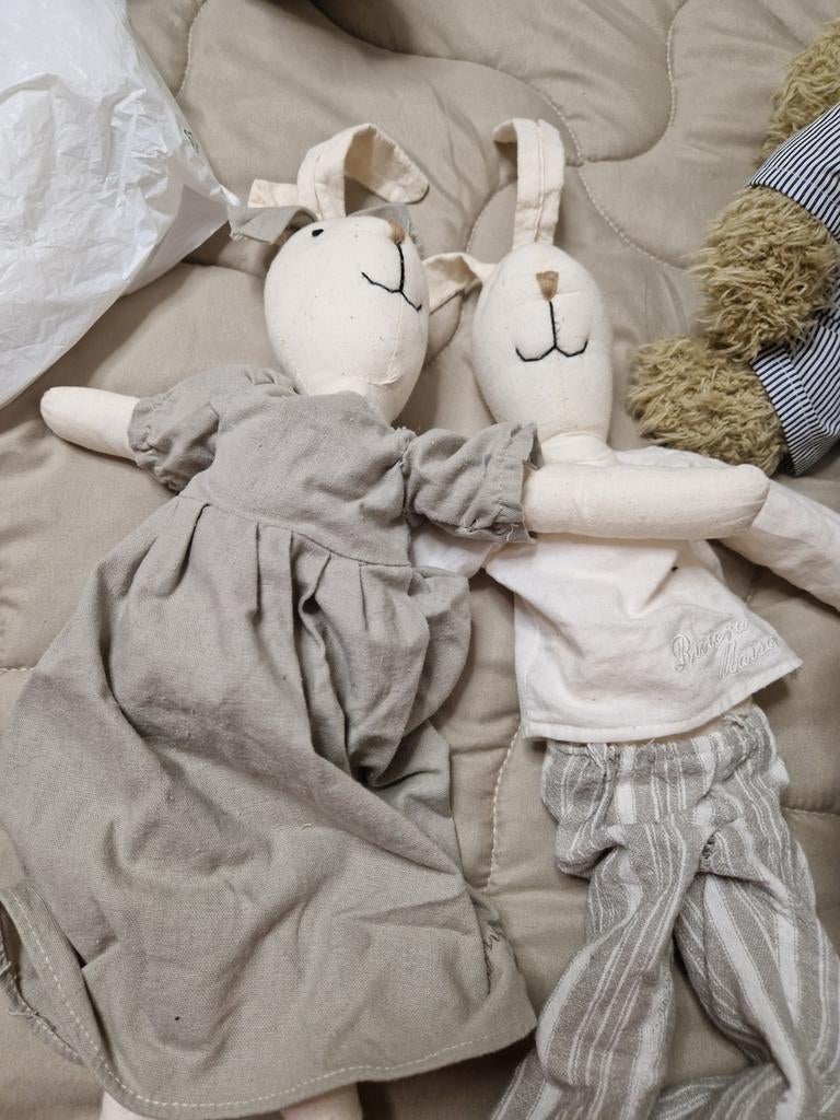 Twee Riviera Maison konijnen knuffels, Kinderen en Baby's, Ophalen of Verzenden