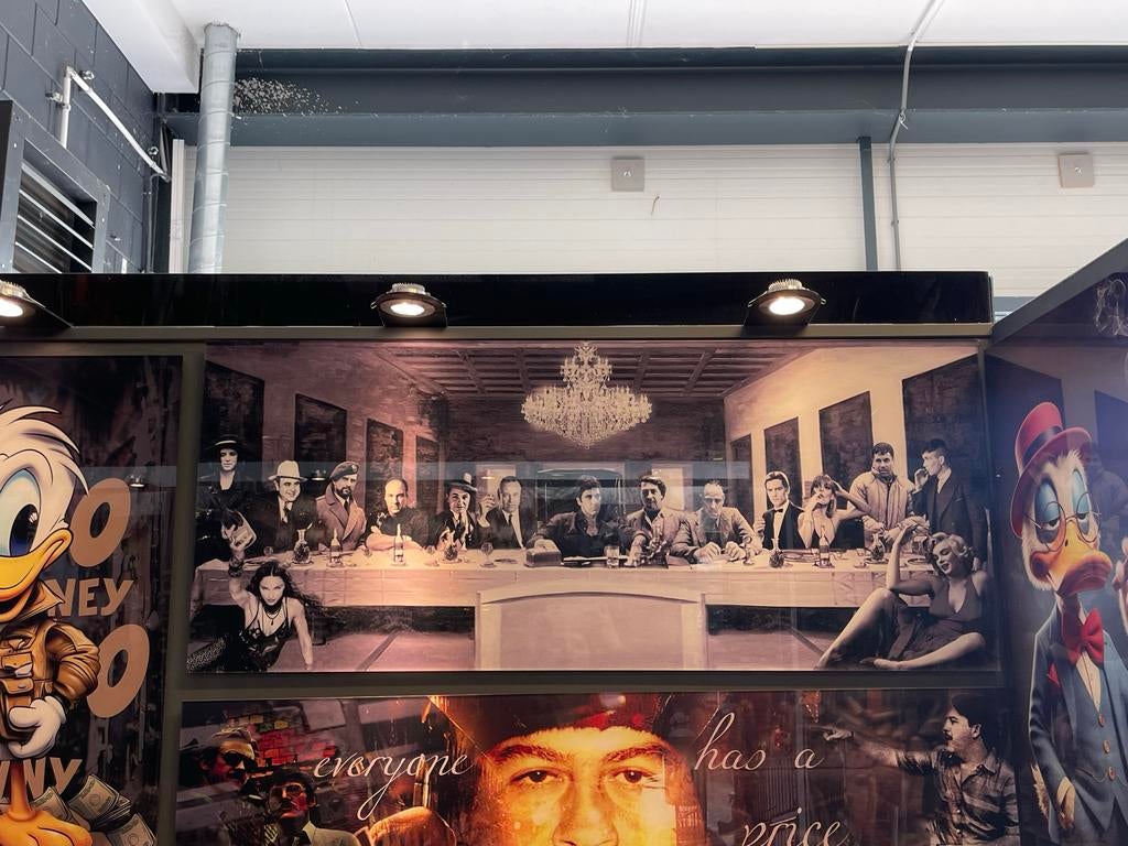 Uniek kunstwerk: The Last Supper met filmiconen, Antiek en Kunst, Kunst | Schilderijen | Modern, Ophalen of Verzenden