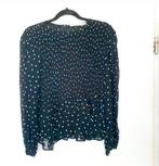 Zwarte top stippen Zara, Ophalen of Verzenden, Zo goed als nieuw, Lange mouw, Maat 36 (S)