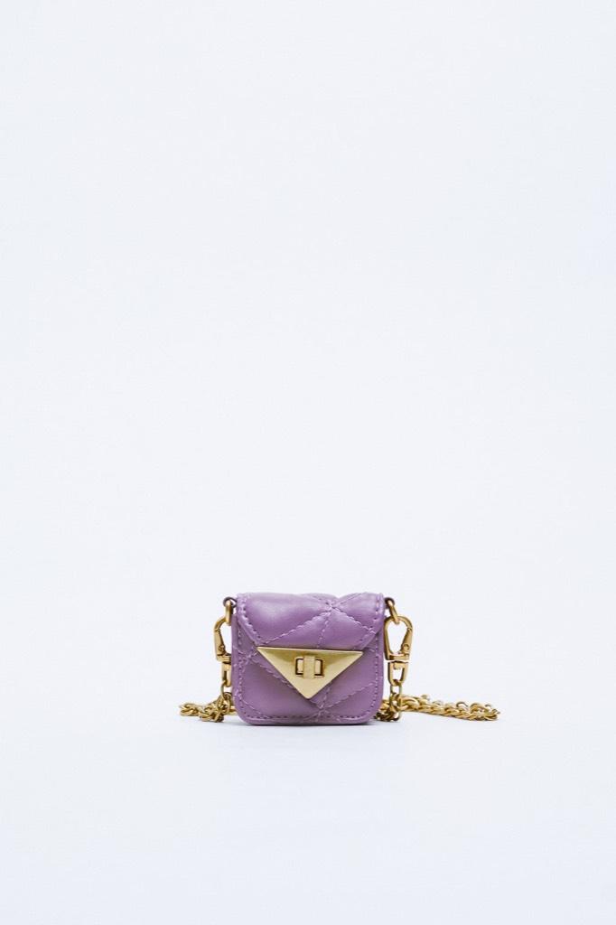 Dames Zara earpods etui tasje tas paars goud nieuw oordopjes, Ophalen of Verzenden, Nieuw, Paars, Handtas