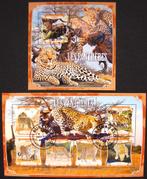 - 671 - 2 Blokken met Panters., Verzenden, Gestempeld, Dier of Natuur