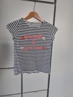 H&M gestreept T-shirt maat 134/140 sun sets & palm trees, Gebruikt, Meisje, H&M, Ophalen of Verzenden