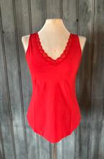 Mi Piace  travelstof top met kant maat: S of M Red, Maat 38/40 (M), Nieuw, Ophalen of Verzenden, Zonder mouw