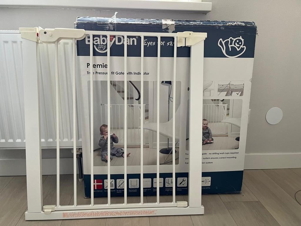 BabyDan Premier Traphekje, Kinderen en Baby's, Traphekjes, Ophalen, Zo goed als nieuw, Klemhekje, Metaal of IJzer