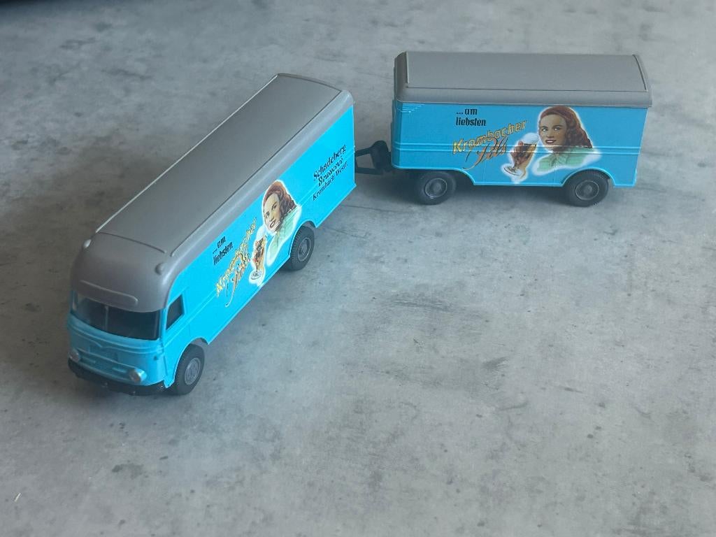 Wiking 1:87 Mercedes-Benz LP 312 Krombacher, Ophalen of Verzenden, Zo goed als nieuw, Bus of Vrachtwagen, Wiking