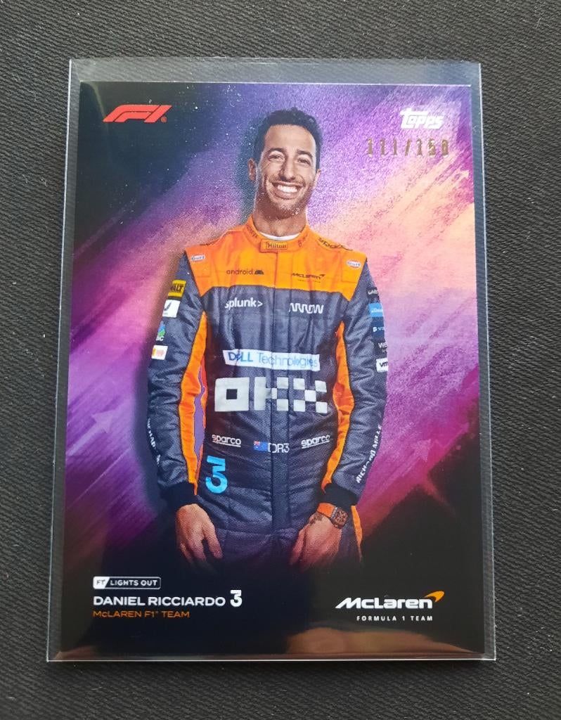 Daniel Ricciardo Topps Lights Out F1 parallel kaart '22 /150, Ophalen of Verzenden, Nieuw, Plaatje