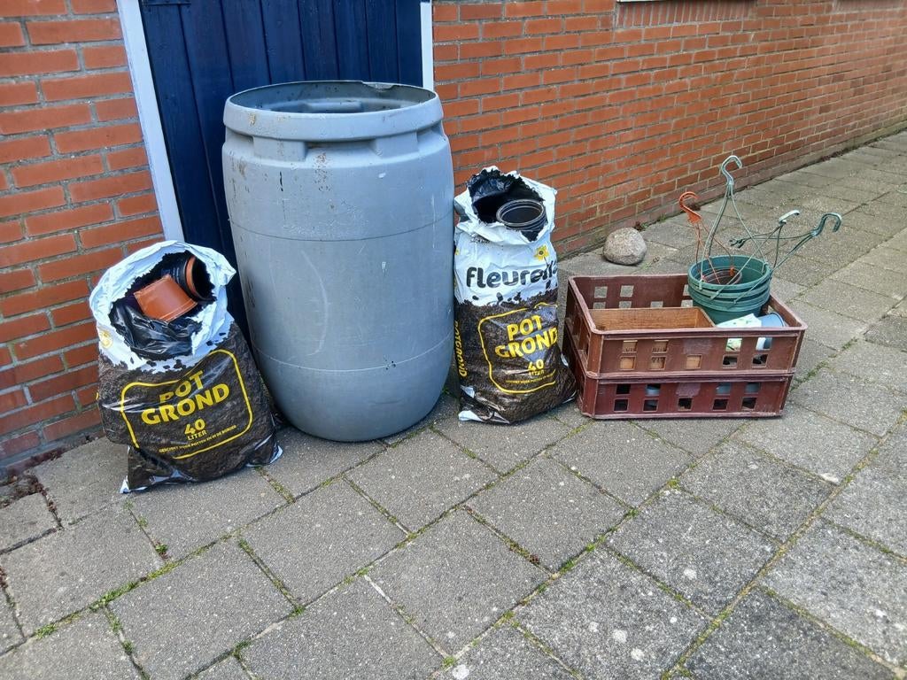 Regenton opslagton kweekpotten krat, Ophalen, Kunststof, Gebruikt, Minder dan 30 cm