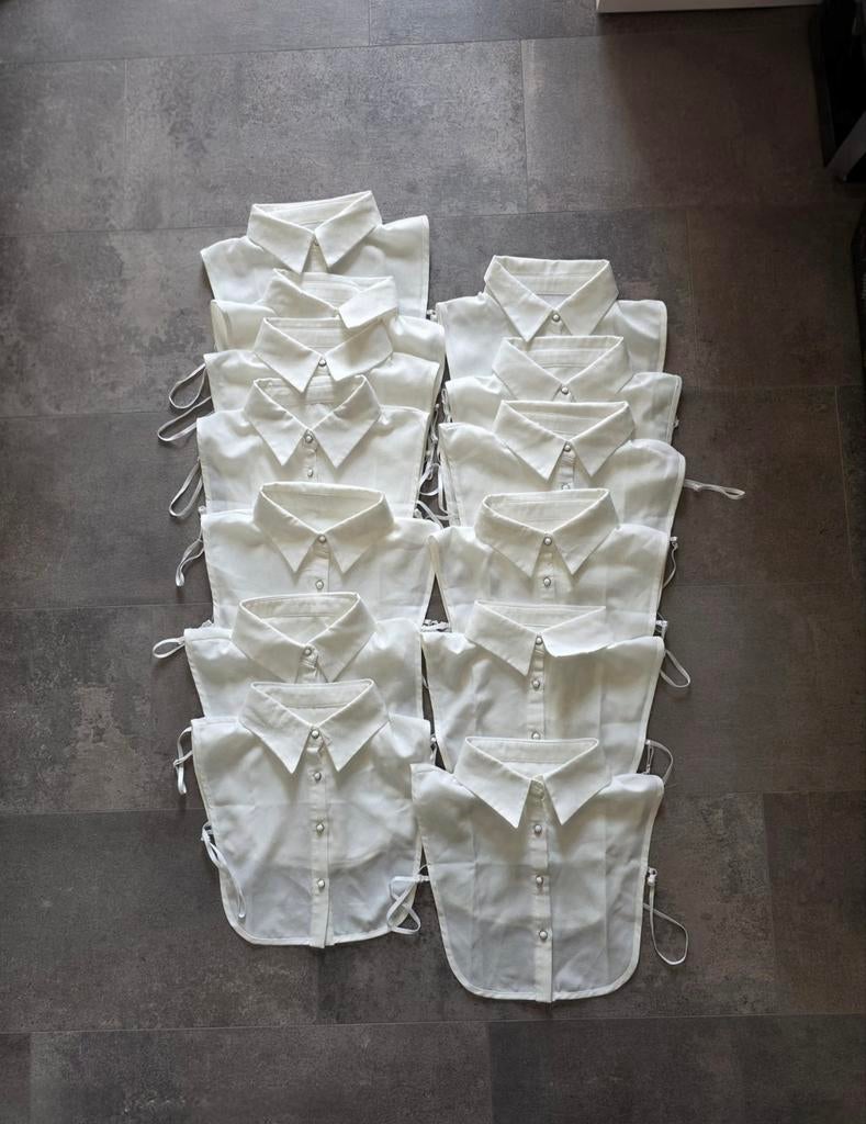 13x blouse nep kunst kraagje kraag wit, Ophalen of Verzenden, Zo goed als nieuw, Wit