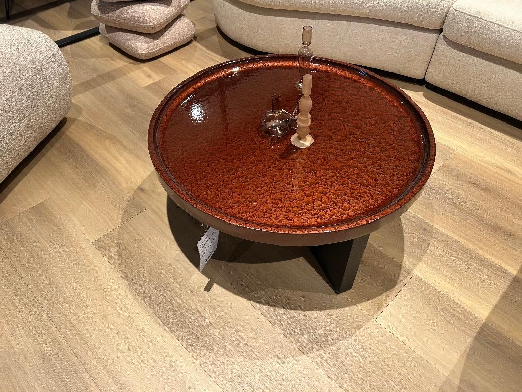 Salontafel roodkleurig, Huis en Inrichting, Tafels | Salontafels, Nieuw, Minder dan 50 cm, 50 tot 100 cm, 100 tot 150 cm, Rond