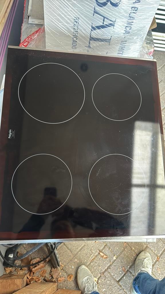 Pelgrim kookplaat 2 fase 60cm, Ophalen, 4 kookzones, Zo goed als nieuw, Inbouw
