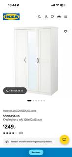 IKEA SONGESAND kledingkast wit, Ophalen, Gebruikt, 100 tot 150 cm, 150 tot 200 cm