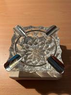 Vintage Echt Bleikristall Asbak met Metalen Bakje, Ophalen of Verzenden