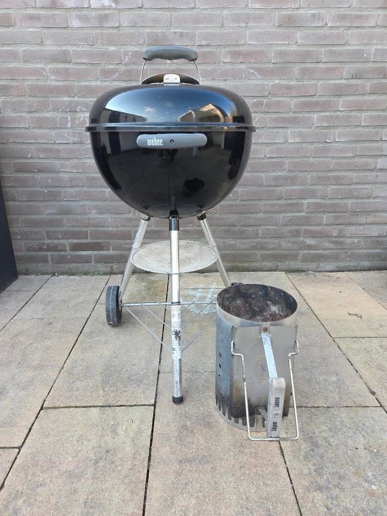 Originele Weber bbq met Originele starter, Ophalen, Gebruikt