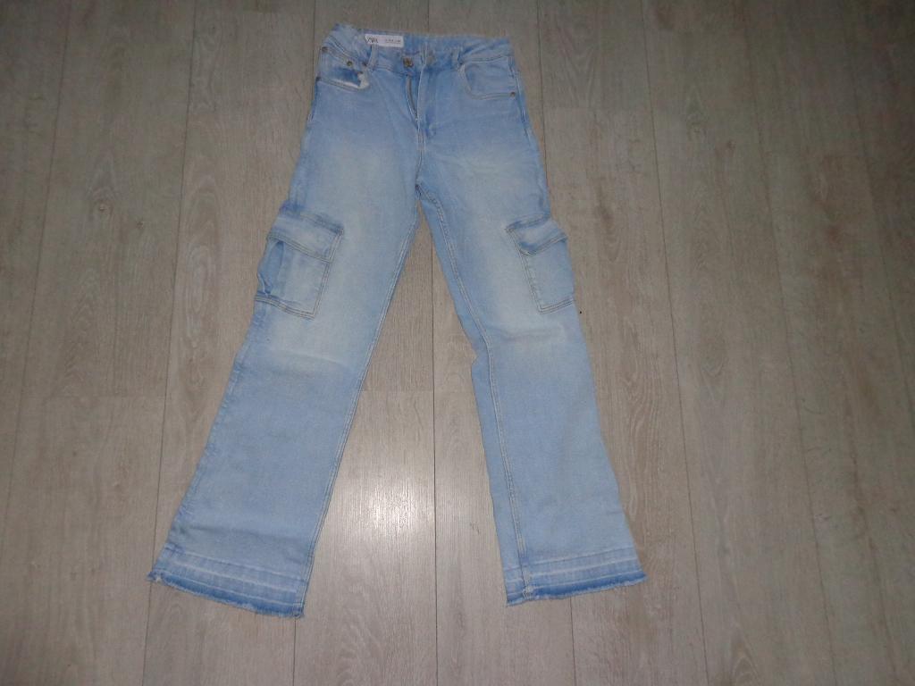stoere meisjesspijkerbroek van Zara, maat 13/14/164, Kinderen en Baby's, Ophalen of Verzenden, Zo goed als nieuw, Meisje, Broek