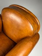 Set van 2 Bart van Bekhoven clubchairs schapenleer, Ophalen of Verzenden, Zo goed als nieuw, 75 tot 100 cm