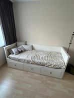 Uitschuifbare Ikea Hemnes slaapbank, met opberglades, Ophalen, Tweepersoons, Zo goed als nieuw, 160 cm