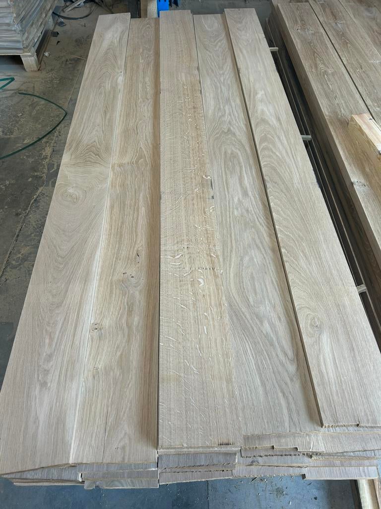 Eiken nagenoeg foutloze planken te koop. 180 en 200x20 mm, Doe-het-zelf en Verbouw, Hout en Planken, Minder dan 25 mm, Eiken, Nieuw