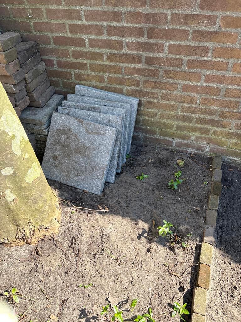 5 gebruikte terrastegels 60x60 cm, Ophalen, Zo goed als nieuw, Minder dan 5 m², Beton