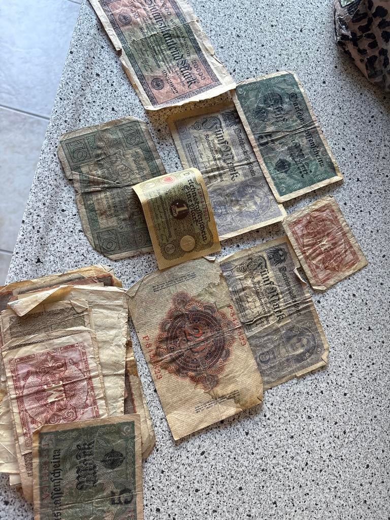 Oude Duitse bankbiljetten - Setje van diverse biljetten, Ophalen of Verzenden, Duitsland, Setje