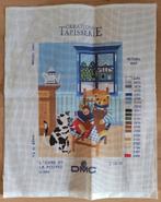 Vintage borduur stramien 'de kat en de pop' 1994 en lijst ., Ophalen of Verzenden, Nieuw, Handborduren, Patroon